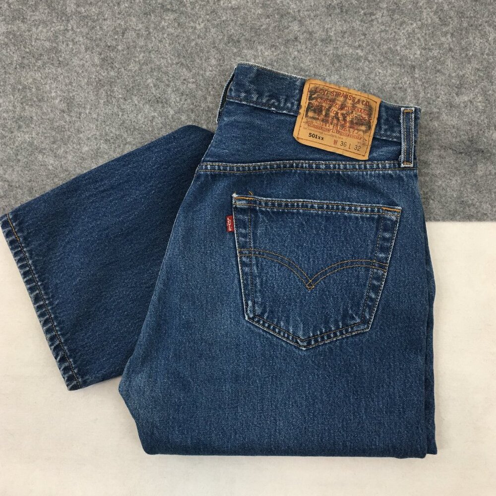 Vintage Levi's 501XX Mens Denim‎ Jeans Straight Size 32x28 (tagged 36x32)